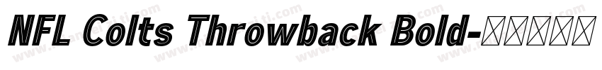 NFL Colts Throwback Bold字体转换